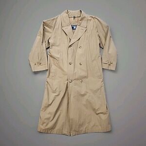 Vintage Burberrys of London Men's Trench Coat Beige Plaid Oversize L 42–44 Long